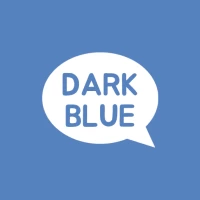 다크블루 카톡테마 Ver.2 - 심플 카톡테마